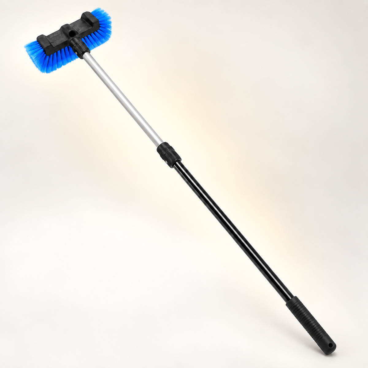 Telescopische wasborstelset met zachte blauwe borstel en steel tot 2,40 meter